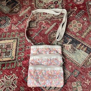 LeSportsac nylon crossbody bag in pink floral